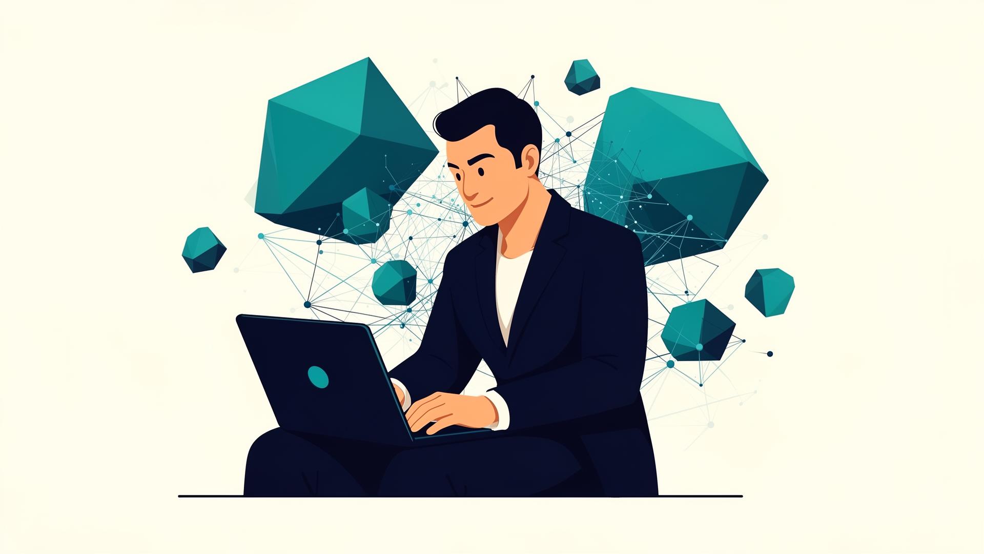 Professional working with AI-powered HR tools
